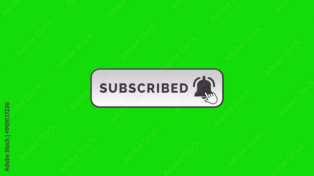 Social media icon subscribe and bell animation isolated by the alpha ...
