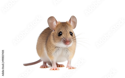 Cute mouse with detailed fur and curious expression, perfect for wildlife and nature-themed projects.