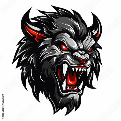 Wallpaper Mural Berserker vector mascot logo design with modern illustration concept style for badge, emblem and tshirt printing. Berserker sticker. Berserker illustration for sport and esport team logotype Torontodigital.ca