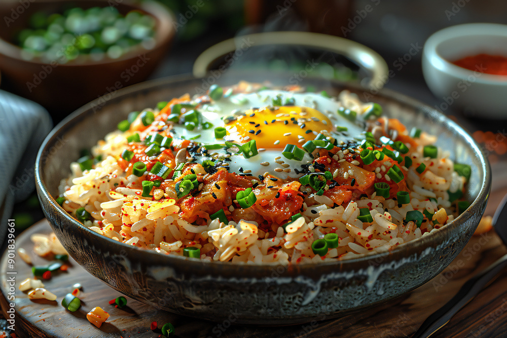 Korean Kimchi Fried Rice Bowl Korean Kimchi Fried Rice Bowl