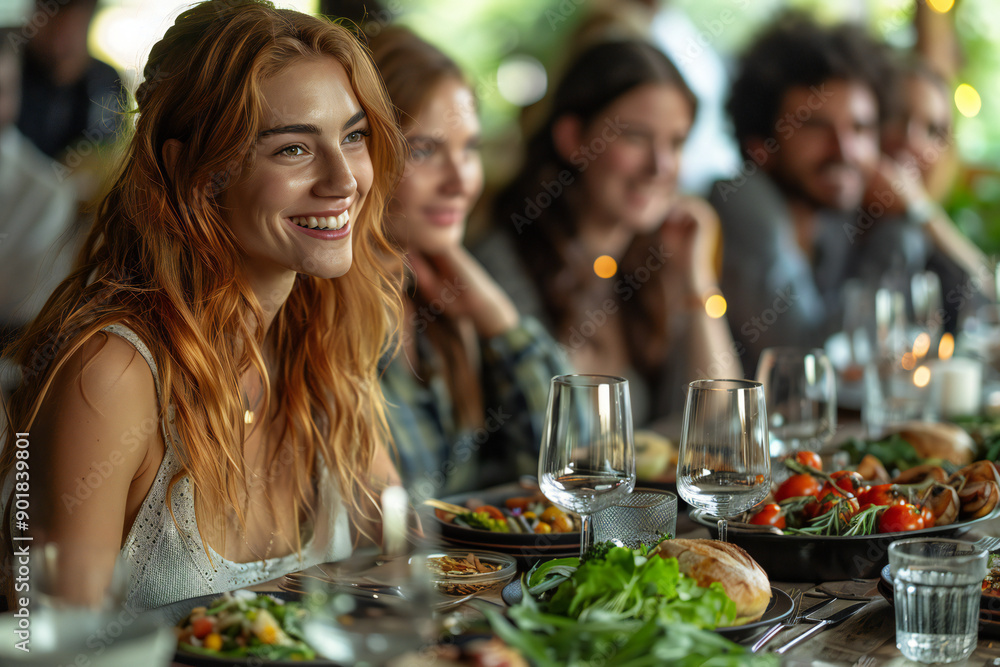 Friends Sharing Dinner Friends Sharing Dinner