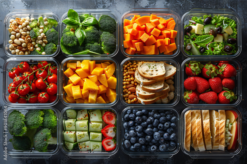 Modern Lunchbox with Fresh Food Modern Lunchbox with Fresh Food