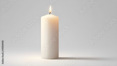 burning candle on a black