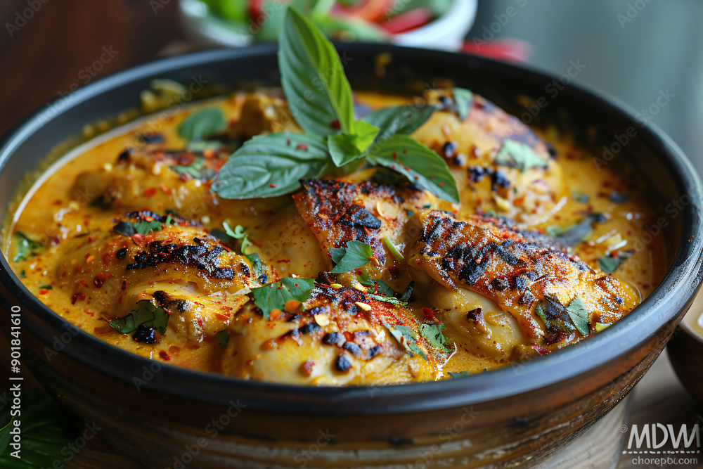 Thai Coconut Curry Roasted Chicken Dish Thai Coconut Curry Roasted Chicken Dish