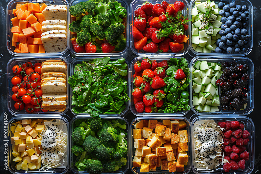 Modern Lunchbox with Fresh Food Modern Lunchbox with Fresh Food