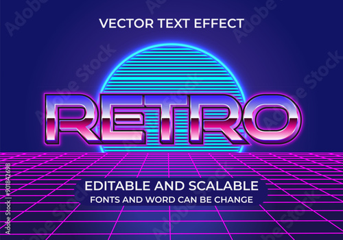 80s retrowave,synthwave,vaporwave style typography editable text effect