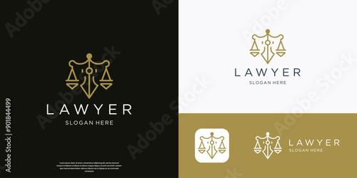  justice law firm logo icon design.