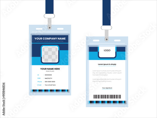  Simple and Clean id Card Layout. Corporate id card Card Template