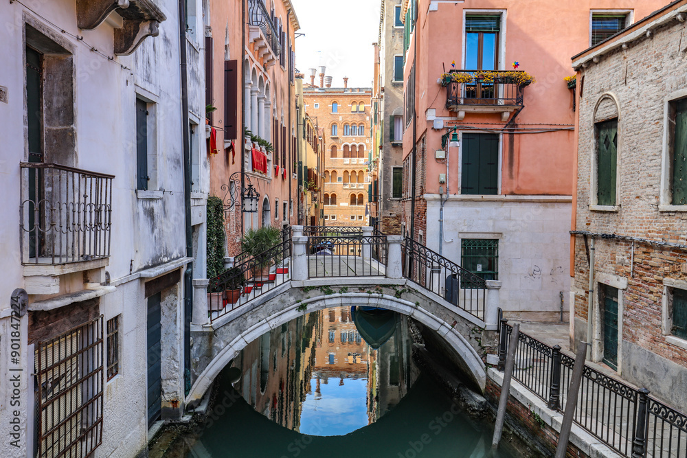 Photo horizontale de pont sur les canaux de Venise en Italie Photo horizontale de pont sur les canaux de Venise en Italie