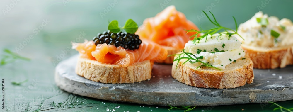Smoked Salmon and Caviar Canapes Smoked Salmon and Caviar Canapes