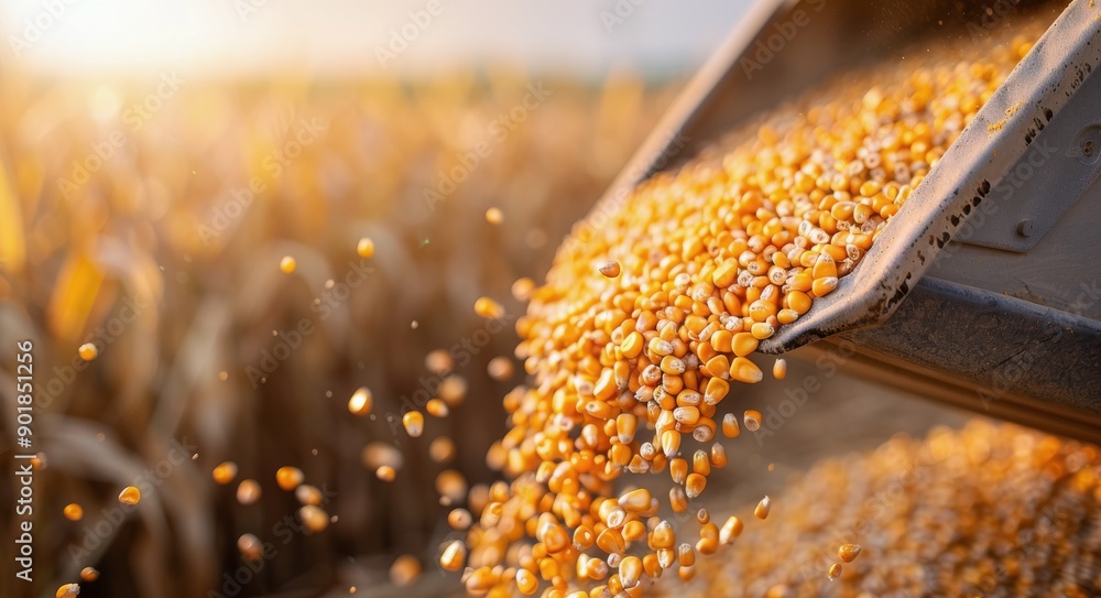 Wheat Harvest in Golden Sunlight Wheat Harvest in Golden Sunlight