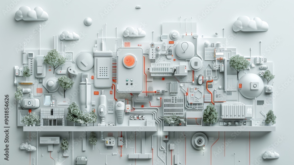 Big Data Technology and Cyber Security Concept with Paper Art Elements, Modern Digital Network, and Cloud Computing Big Data Technology and Cyber Security Concept with Paper Art Elements, Modern Digital Network, and Cloud Computing