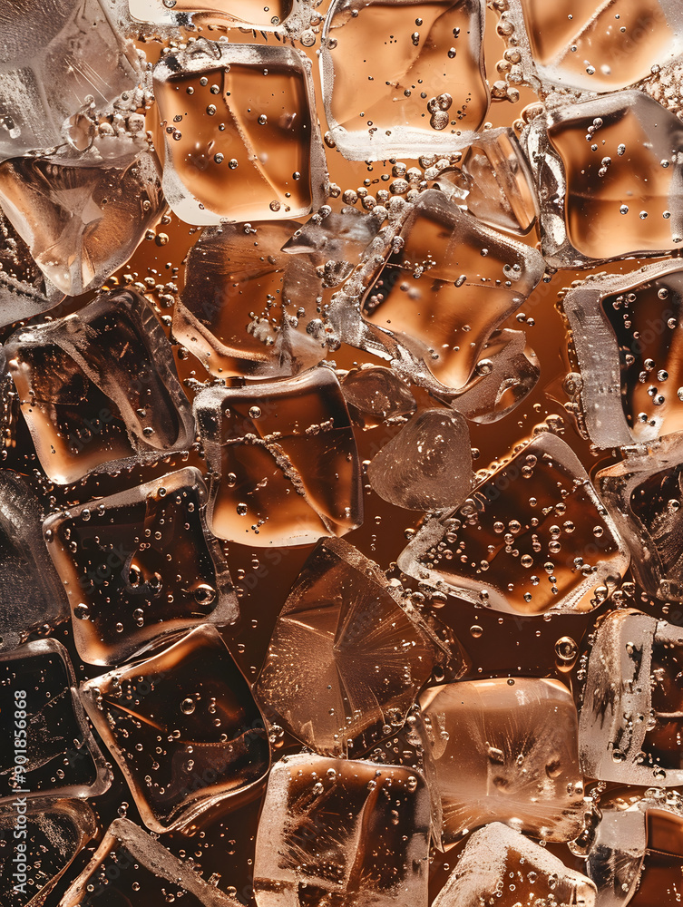 Cool Brown Gradient Background with Ice Cubes Cool Brown Gradient Background with Ice Cubes