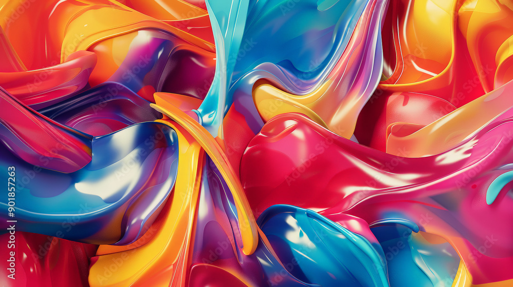Vibrant Abstract Color Explosion Background. Generative AI Vibrant Abstract Color Explosion Background. Generative AI