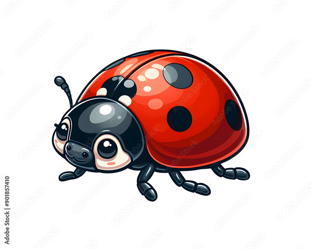 Obraz premium ladybug vector 3d illustration design isolated on a transparent background