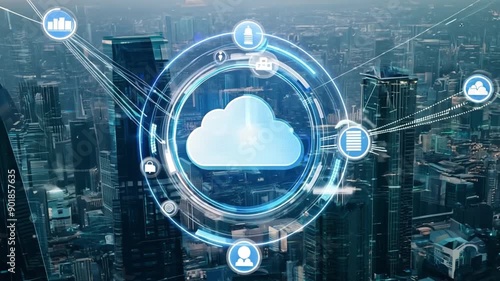 High-speed 5G internet and cloud computing are key elements of the modern economy, enabling efficient data storage and synchronization.