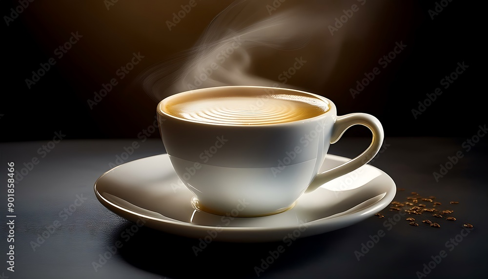 Obraz premium Steaming Coffee Cup