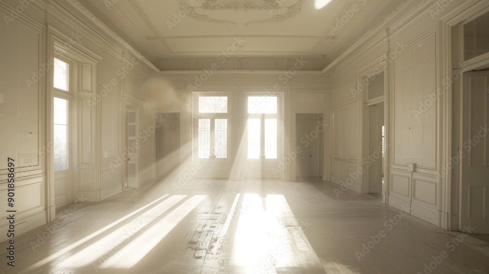 Dust on the floor in a white house Dust on the floor in a white house