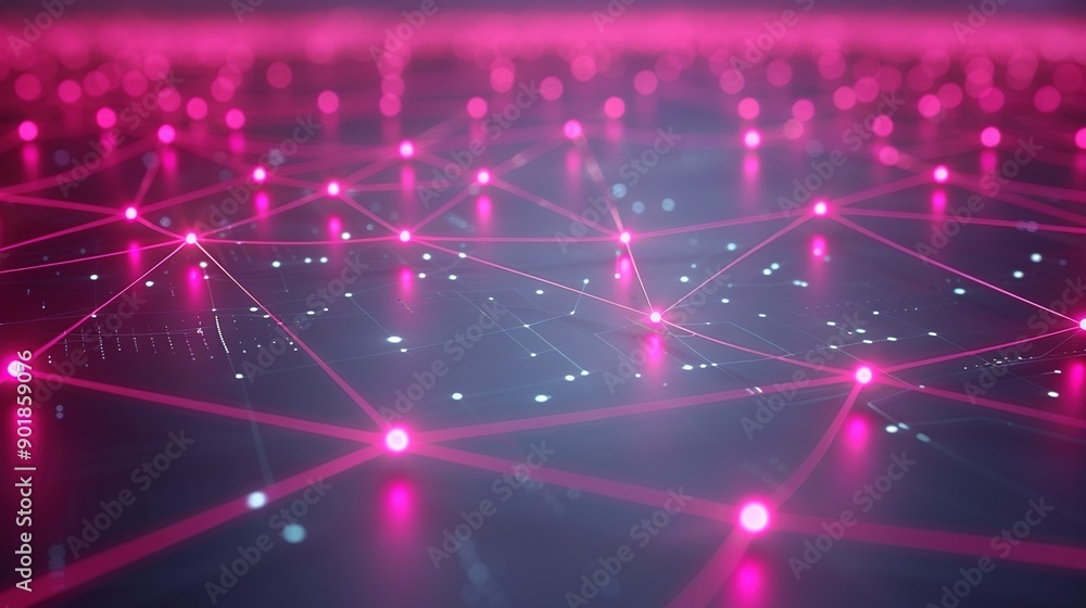 A pink and black background with intricate patterns of lines and dots A pink and black background with intricate patterns of lines and dots