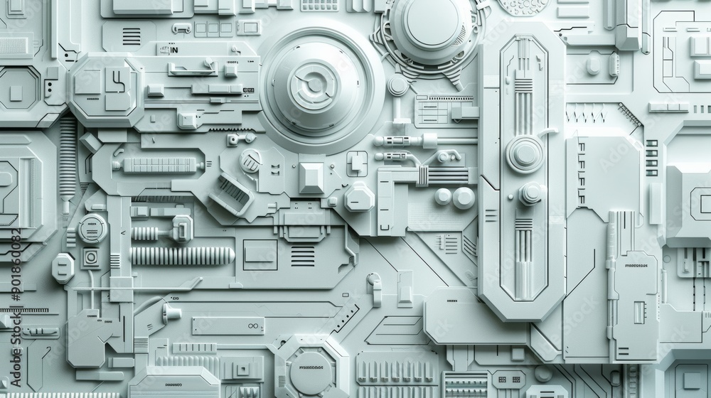 Innovative Big Data Technology and Cyber Security Concept in Paper Art Style with Futuristic Elements Innovative Big Data Technology and Cyber Security Concept in Paper Art Style with Futuristic Elements