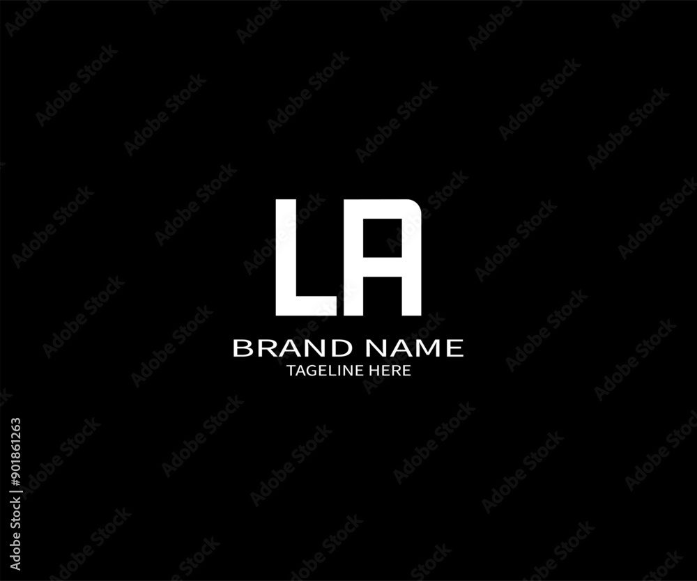 LA letter logo design with a circle shape LA Logo design. LA letter logo creative design. LA unique design. LA letter logo design with a circle shape LA Logo design. LA letter logo creative design. LA unique design.
