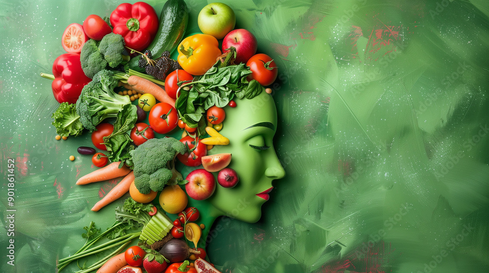 Fresh, natural fruits and vegetables that support brain function. A green, vitamin, raw diet helps with clear thinking and a healthy, creative mind. Fresh, natural fruits and vegetables that support brain function. A green, vitamin, raw diet helps with clear thinking and a healthy, creative mind.