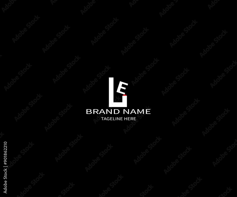 Fototapeta premium LE letter logo design on black background. LE creative initials letter logo concept. LE unique design.