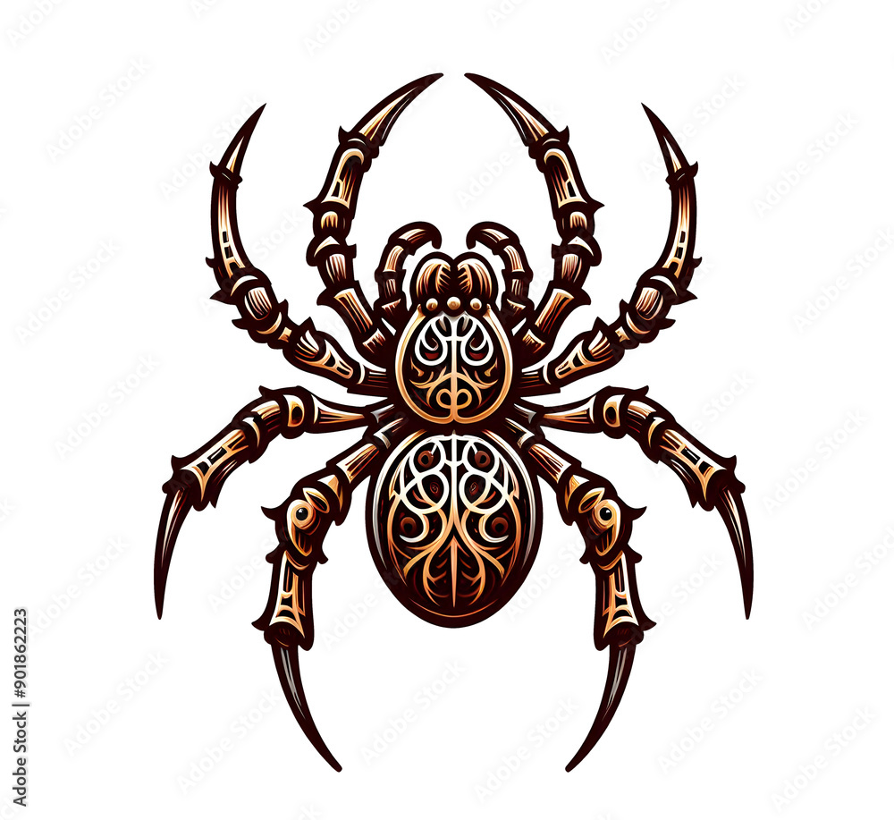 Obraz premium spider vector illustration design isolated on a transparent background