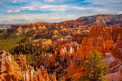 Bryce Canyon National Park, located in southwestern Utah. The park features a collection of giant natural amphitheaters and is distinctive due to geological structures called hoodoos. photo