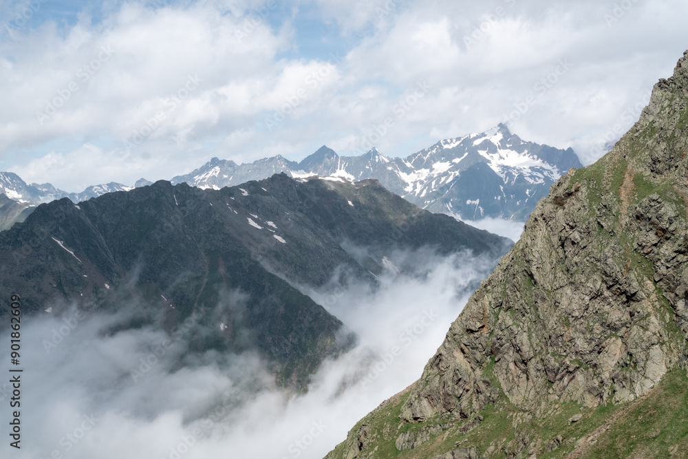 awesome scenery in Stubai Alps in Austria awesome scenery in Stubai Alps in Austria