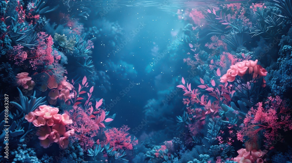 Fototapeta premium marine biodiversity, underwater scenery, conservation focus