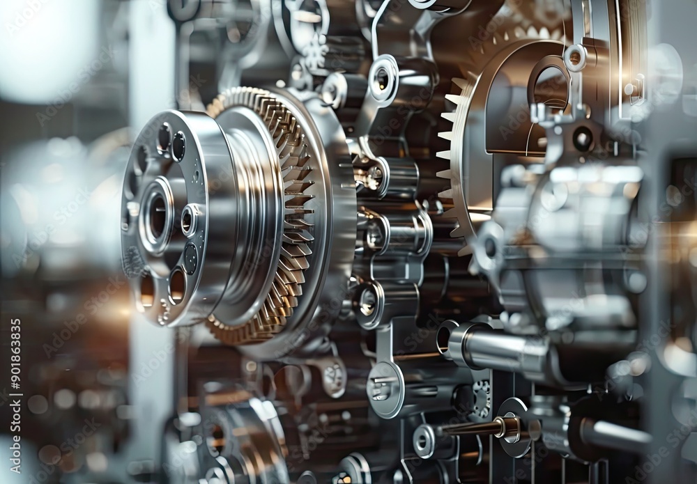 Close-Up of Industrial Gears and Cogs Close-Up of Industrial Gears and Cogs