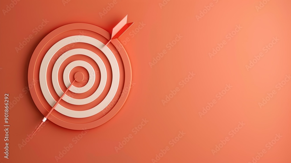 A minimalist brown target design with ample copy space, ideal for presentations or advertising materials focusing on precision and goals. A minimalist brown target design with ample copy space, ideal for presentations or advertising materials focusing on precision and goals.