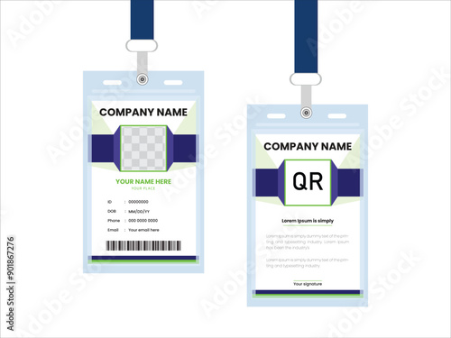 stylish id card Card Template. id Card Layout Simple and Clean.