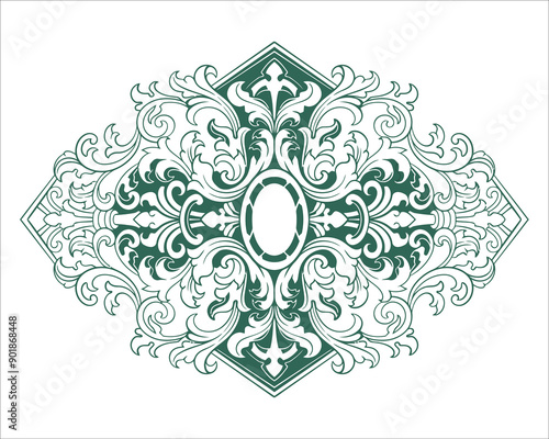 Baroque engraved. Victorian floral ornamental borders, vintage decorative frame elements. Vector illustration royal set for wedding invitation and greeting cards, ornaments romantic invitations