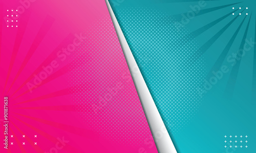 Two-color cartoon comic retro background. Versus fight