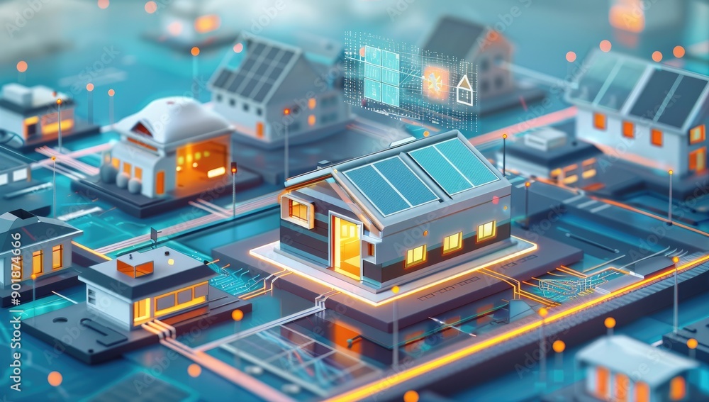 Futuristic Smart Home Technology Concept Futuristic Smart Home Technology Concept