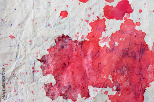 Blood drops on old  paper