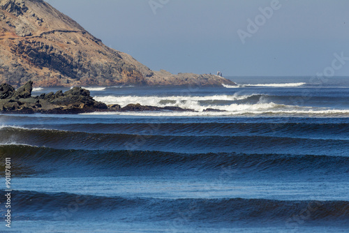 Chicama is famous for being home to one of the longest left-hand waves in the world. It is a renowned surf spot located in northern Peru, near the town of Puerto Malabrigo, in the La Libertad region photo