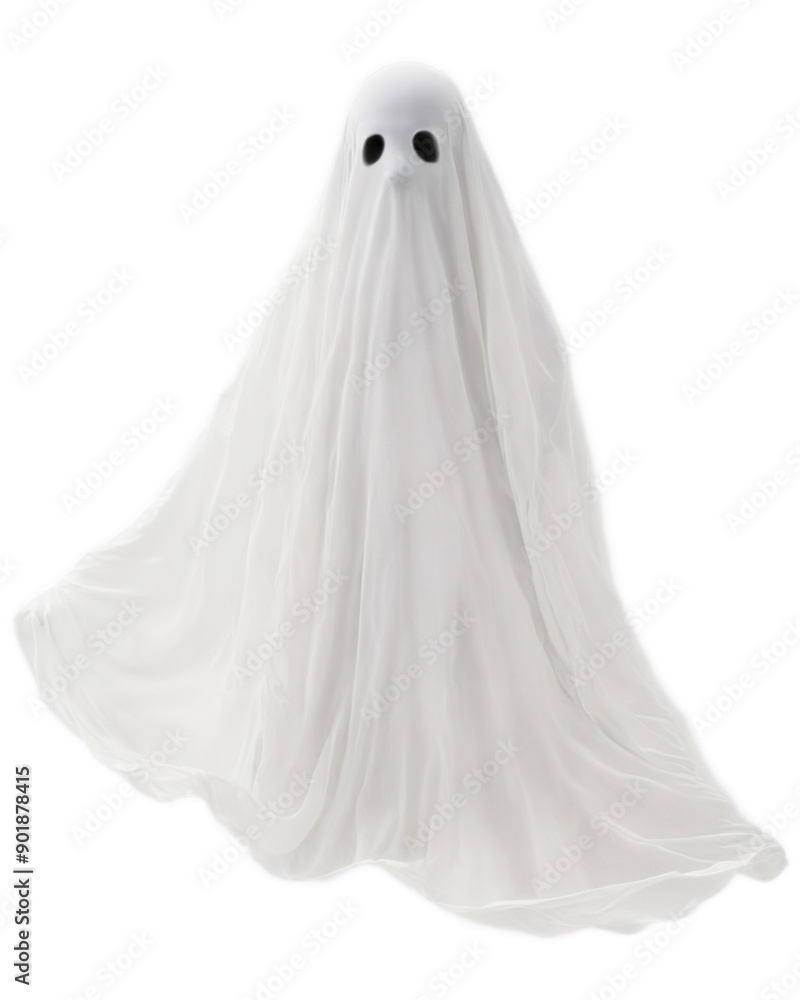 A haunting image of a ghostly figure shrouded in white, floating against on transparent background. The obscured face adds to the air of mystery and solitude. A haunting image of a ghostly figure shrouded in white, floating against on transparent background. The obscured face adds to the air of mystery and solitude.