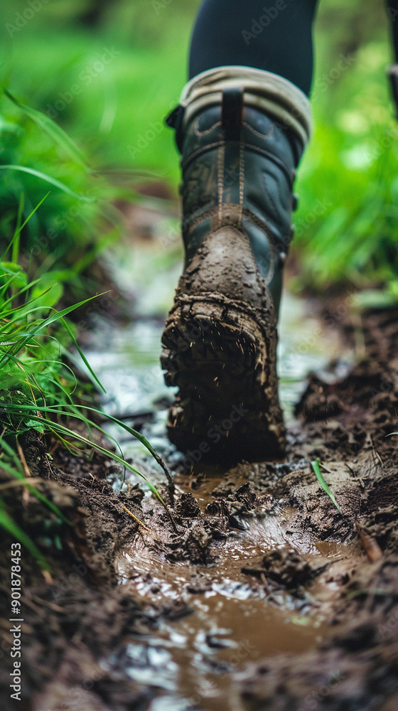 Muddy boot, green, brown, white, close-up, adventure, nature, exploration, hiking, spring.
Muddy boot, green, brown, white, close-up, adventure, nature, exploration, hiking, spring.