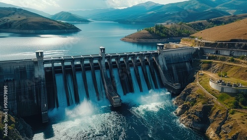 Hydroelectric Power Station and Water Reservoir photo