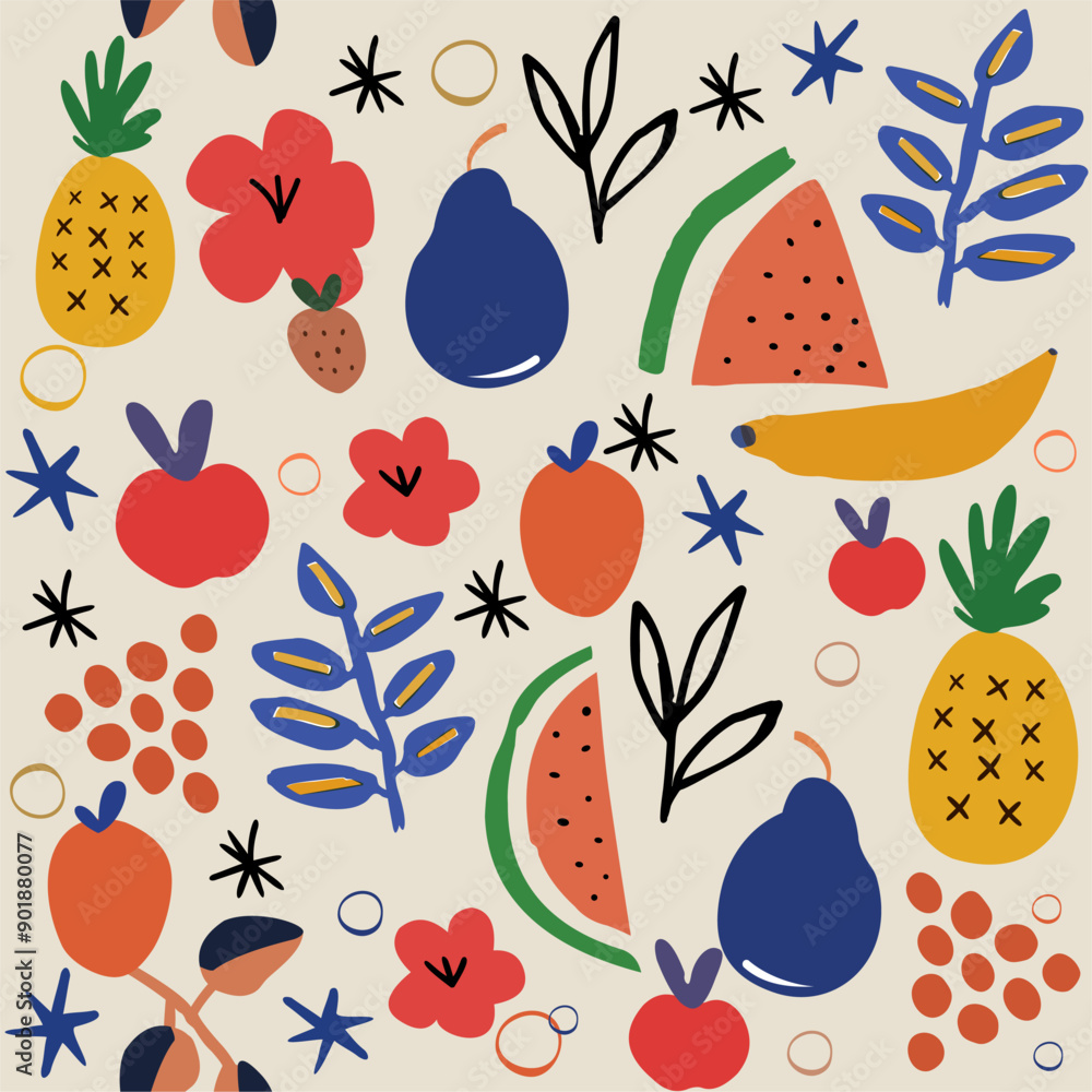 infinite textile rapport fruit print delicate vector illustration colorful children's infinite textile rapport fruit print delicate vector illustration colorful children's