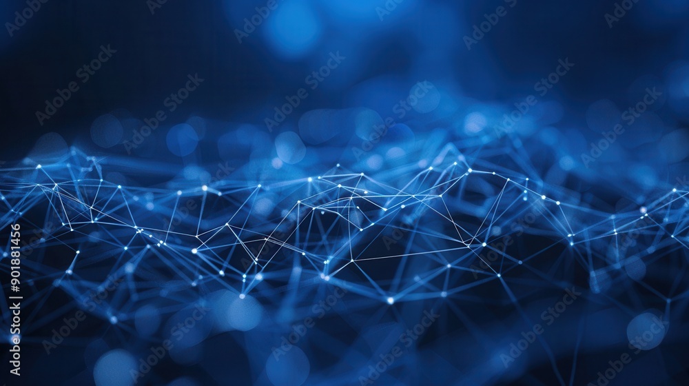 A captivating abstract image of interconnected lines and dots, representing the concept of data flow and digital networks in blue tones. A captivating abstract image of interconnected lines and dots, representing the concept of data flow and digital networks in blue tones.