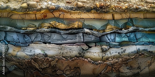 Geological Layers of Soil and Rock photo