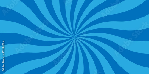 Vector abstract blue sunburst and ray wallpaper design. modern light ray sun art vintage backdrop texture background.