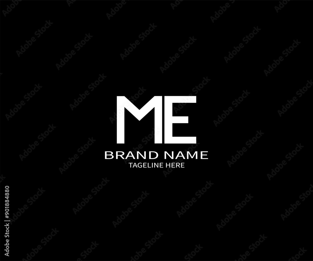 ME letter logo design on black background. ME creative initials letter logo concept. ME unique design. ME letter logo design on black background. ME creative initials letter logo concept. ME unique design.
