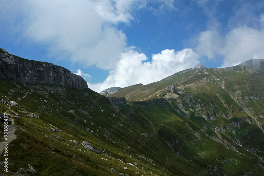 Saua Cerbului pass in Bucegi Mountains, Romania Saua Cerbului pass in Bucegi Mountains, Romania