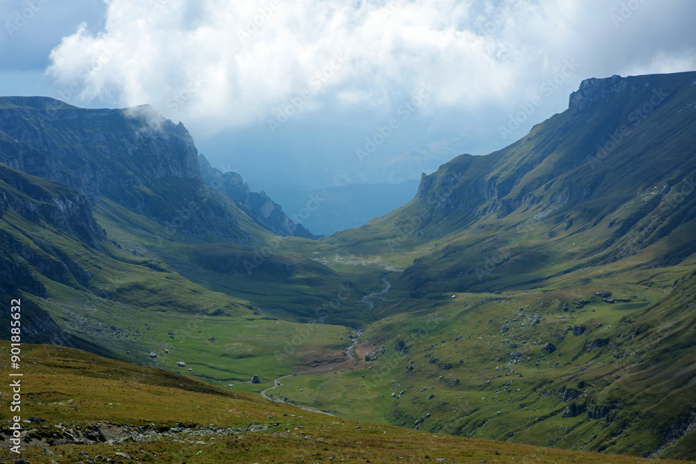 Landscape of valley in Bucegi Mountains, Romania Landscape of valley in Bucegi Mountains, Romania