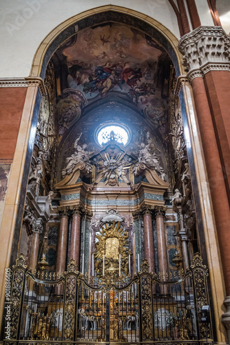 Baroque Chapel of Saint Petronius with resilience within the basilica of the same name, Bologna ITALY photo